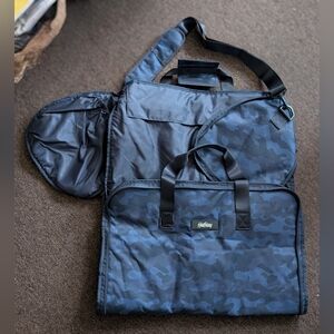 New HALFDAY Garment Duffel Travel Bag in Blue Camouflage
